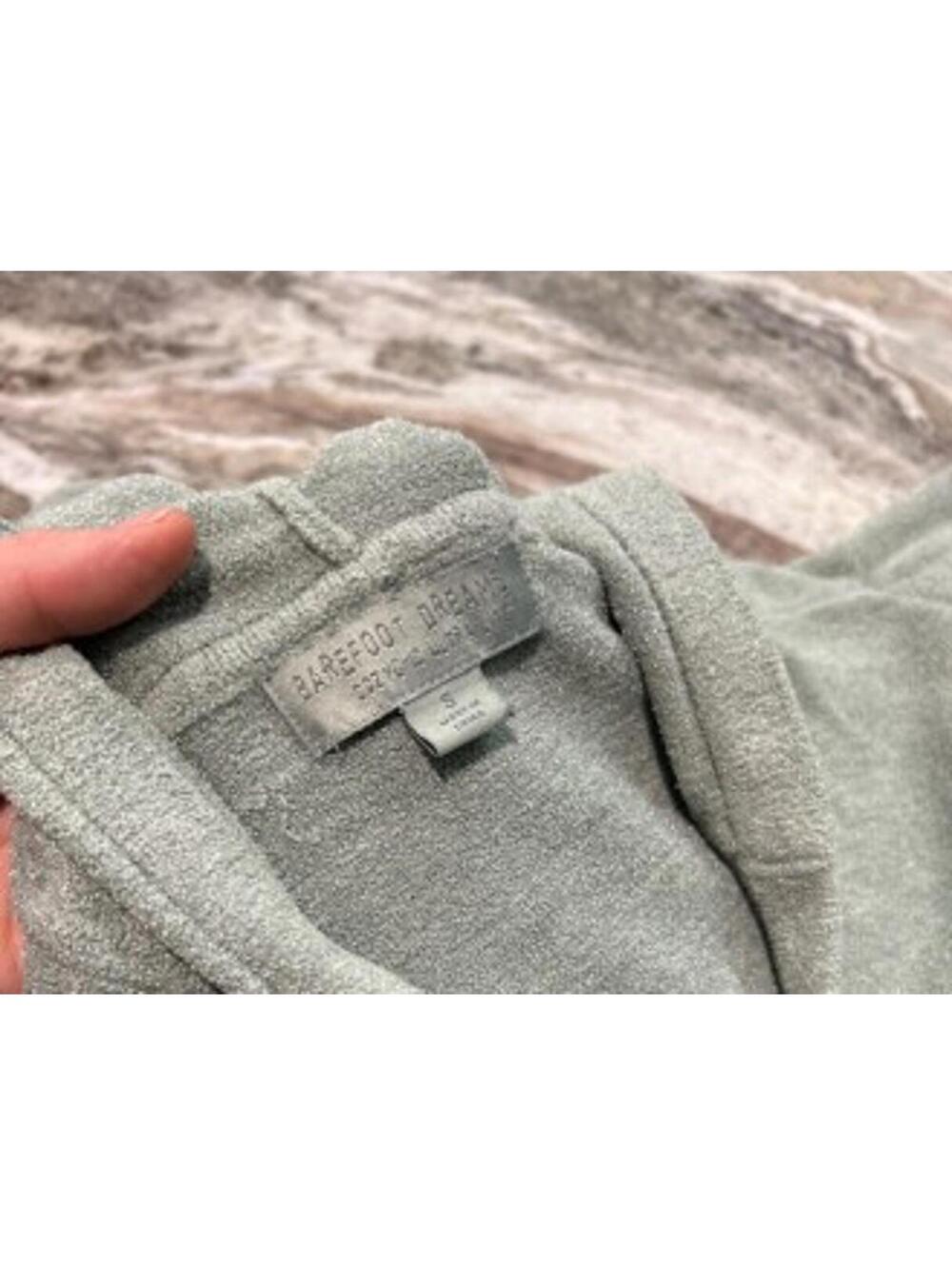 🌿 Barefoot Dreams CozyChic Ultra Lite Hooded Cardigan Sage Shimmer (S)-Cute - Picture 6 of 6